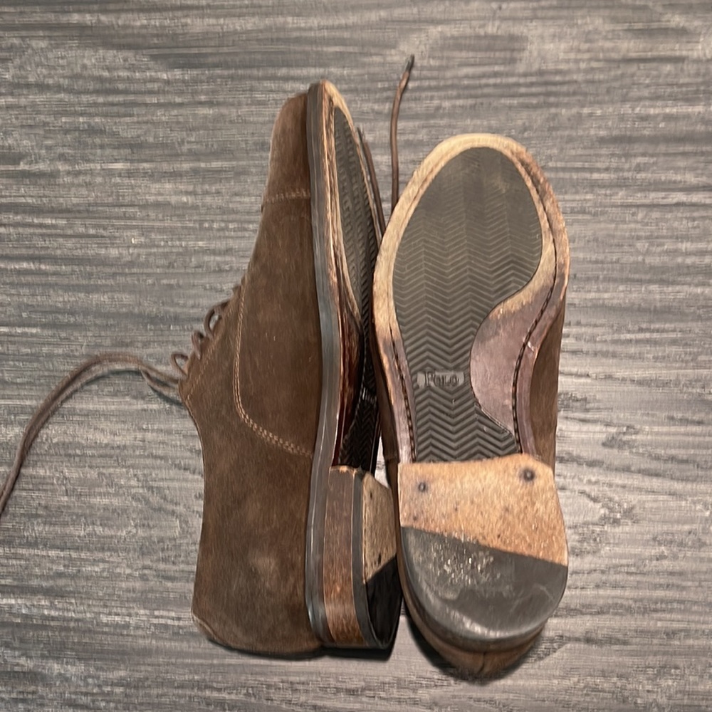 POLO RALPH LAUREN SUEDE CAP TOE SHOES SIZE 8 1/2D - Picture 7 of 8